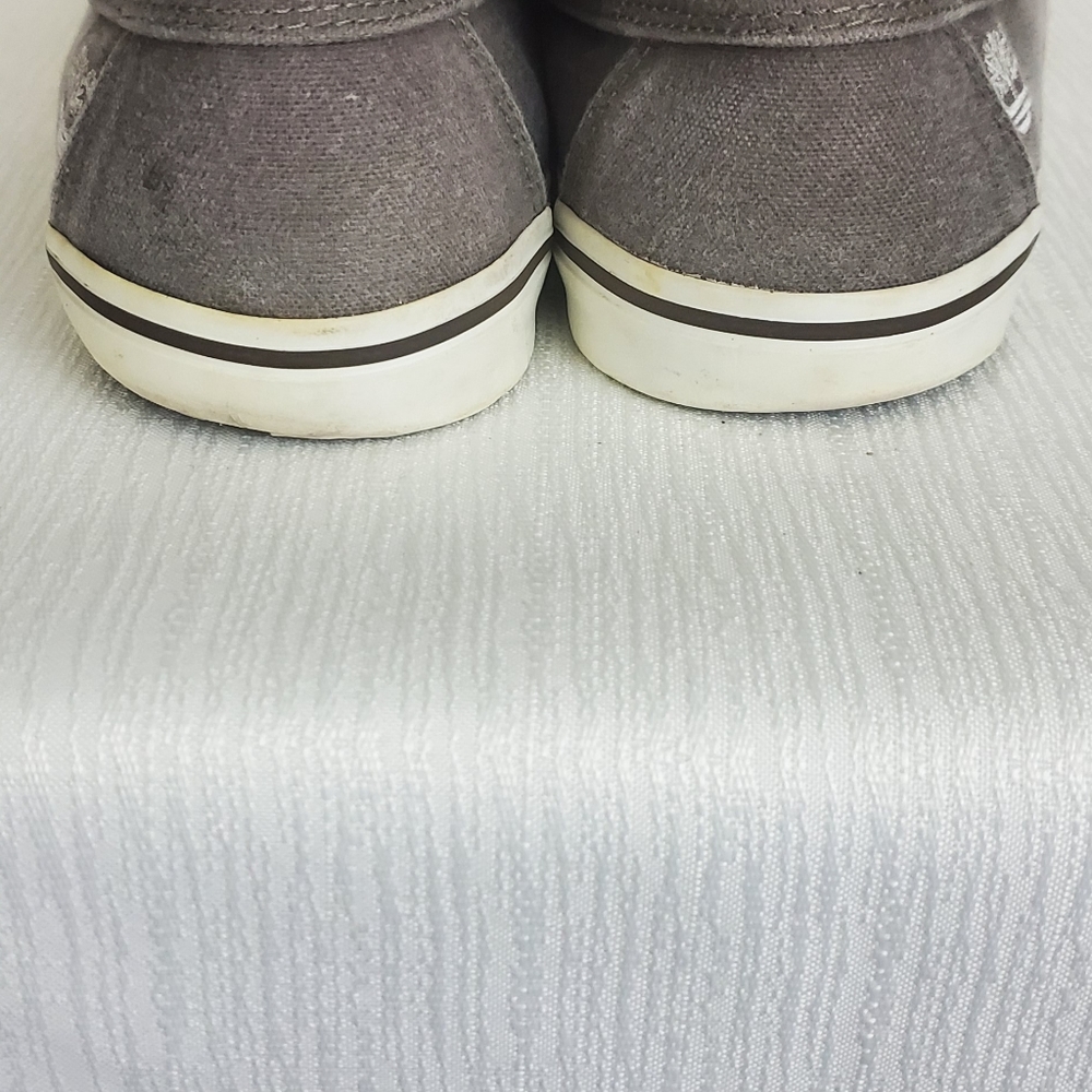 Timberland Grey Canvas Boat Shoes - Picture 3 of 8